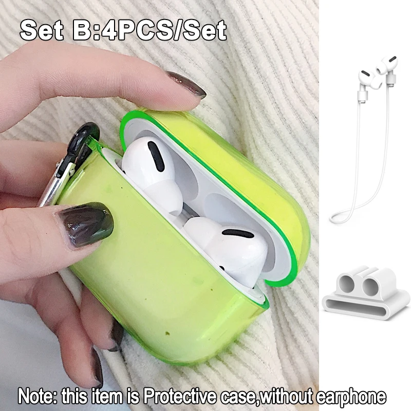 2/4 шт. спортивный Чехол для airpods прозрачный чехол pro милый защитный 3 затычка