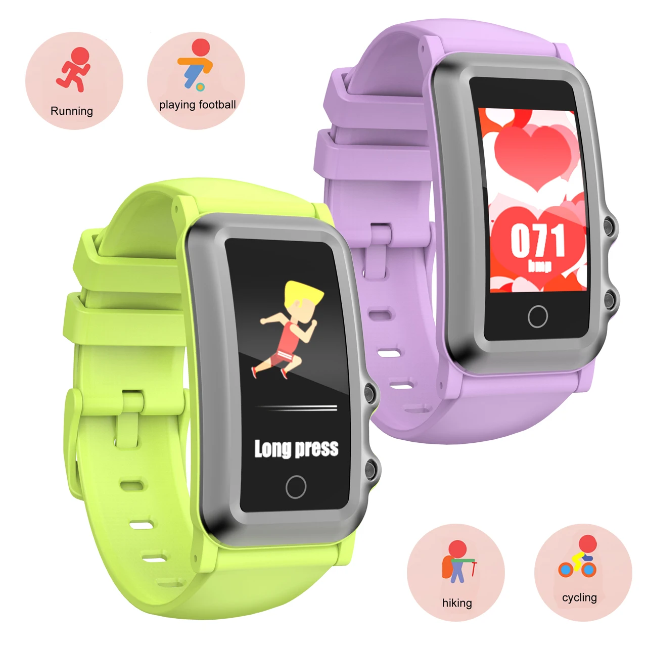 

Children's Smart Bracelet Social Media Notifications Heart Rate Monitoring Sedentary Call Information Reminder Pedometer Watch