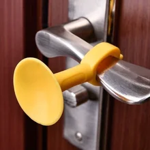 Environmentally friendly silicone door suction punch-free door handle collision avoidance.