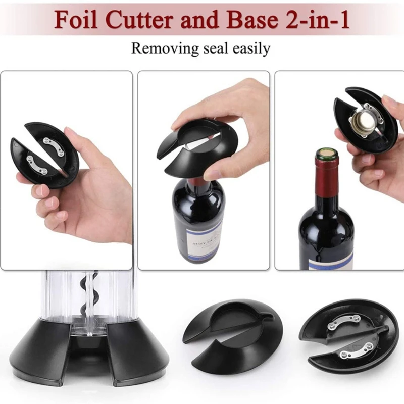 

4 in 1 Electric Red Wine Bottle Opener Automatic Corkscrew Foil Cutter USB Cable Kitchen Accessories Gadgets Gift