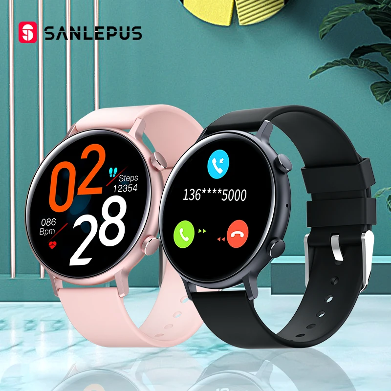 Chamadas de Oxigênio Monitor de Freqüência Cardíaca para Samsung Sanlepus Moda Relógio Inteligente Nova Mulher Masculino Dial no Sangue Apple Android 2022