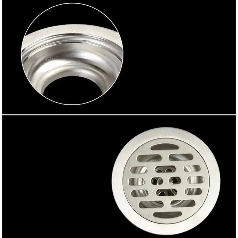 Fast Draining Odor-Resistant Stainless Steel Round Floor Drain for Bathroom Shower Room - Invisible Insert Floor Waste image 4