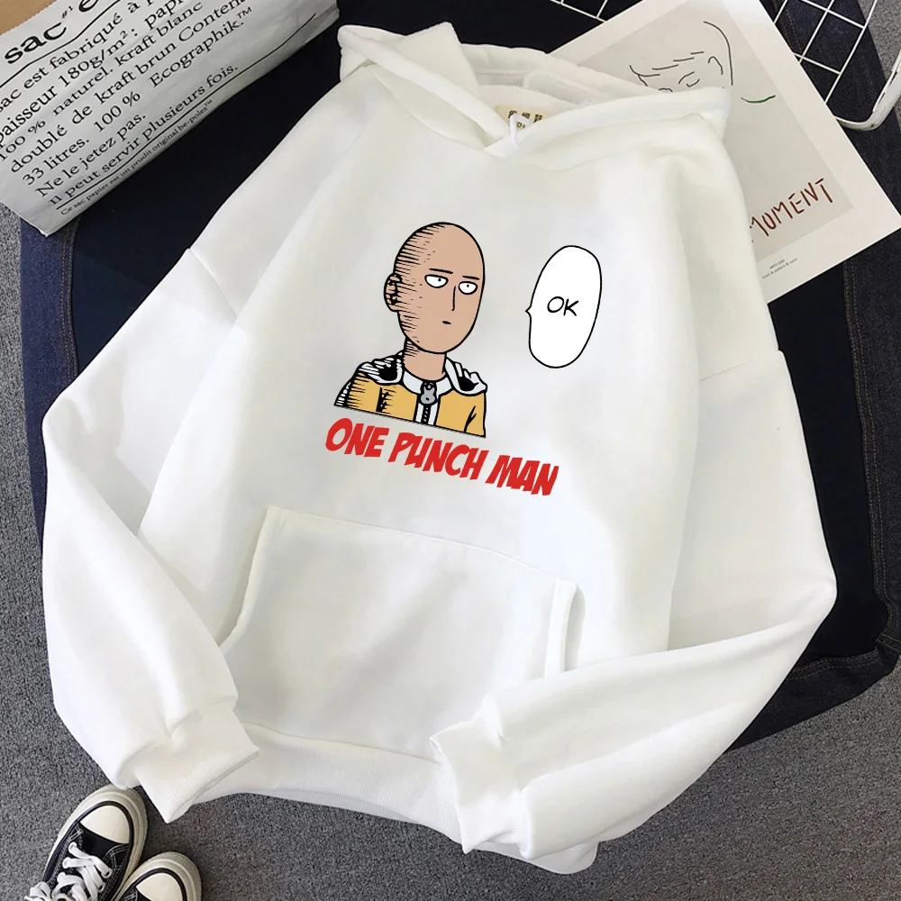 Толстовка с японским Аниме One Punch Man забавные толстовки принтом Сайтама комикс