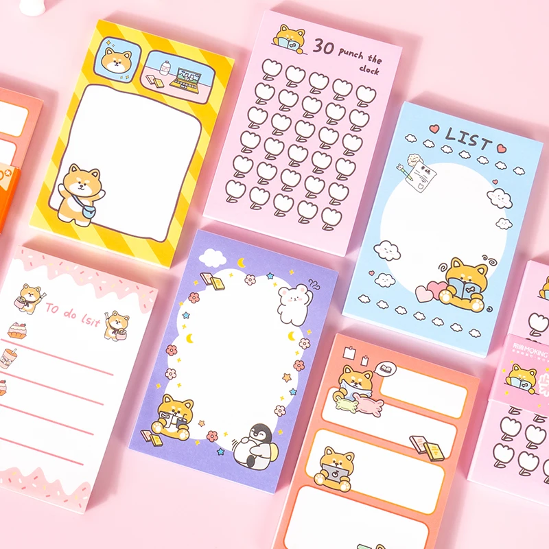 Yoofun 100 листов Kawaii Shiba Inu блокноты для записей с милой собакой ежедневные