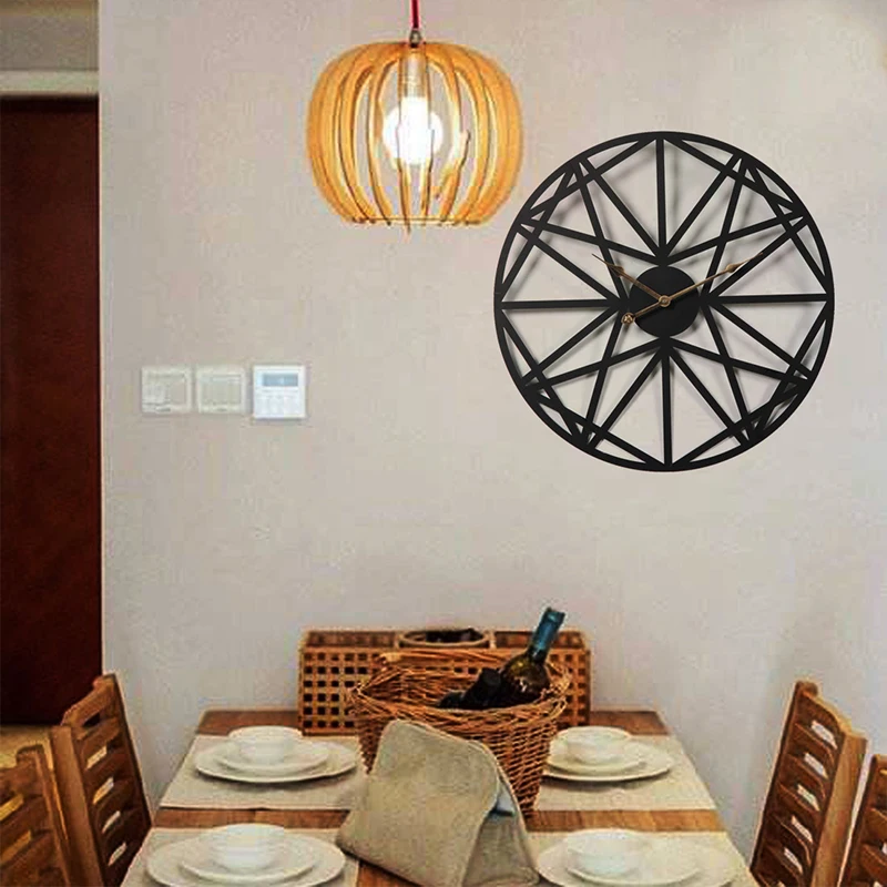 20 дюймовые Большие Железные настенные часы бесшумные в Европейском стиле