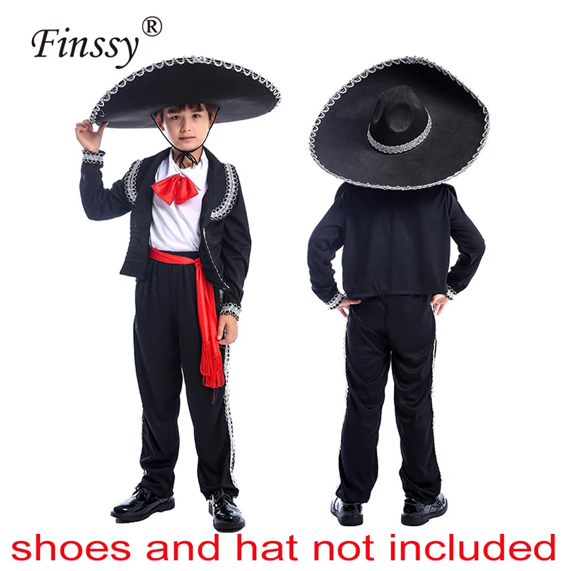 Kids costume Halloween for Chidren Mexican Costume Mariachi Party Set Matador Men`s Cosplay Carnival | Тематическая одежда и