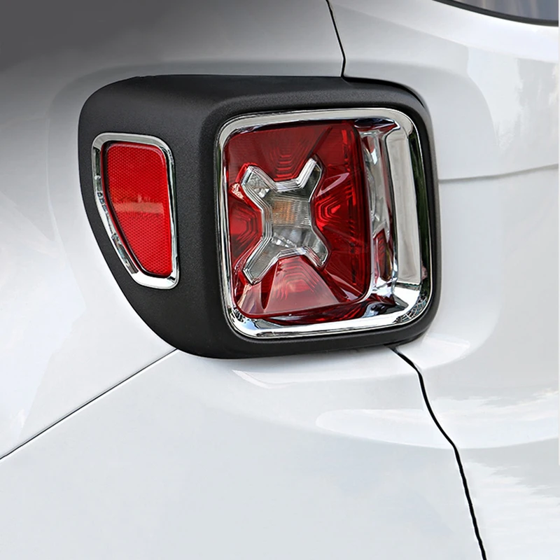 

4Pcs Rear Tail Light Lamp Ring Cover Trim for Jeep Renegade 2015-2020