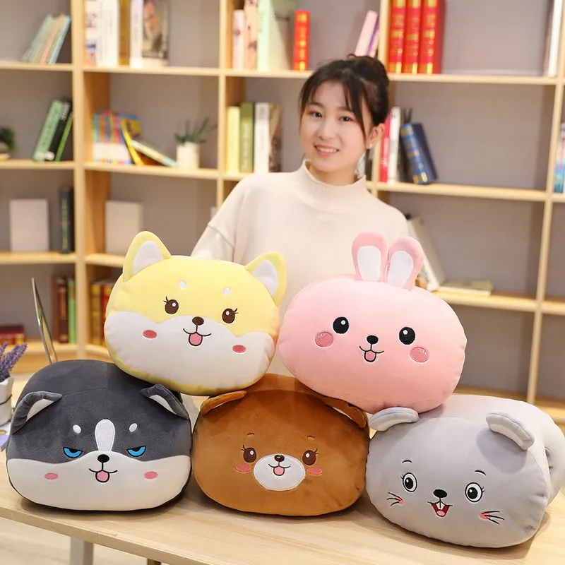 Новинка 1 шт. теплая подушка для дивана с мультяшным животным милая Шиба ину