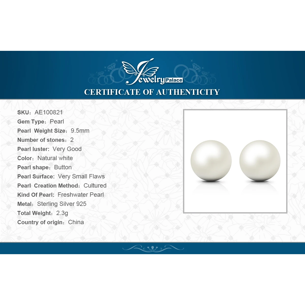 

JewelryPalace Freshwater Cultured Pearl Ball Stud Earrings 925 Sterling Silver Earrings For Women Korean Earings Fashion Jewelry