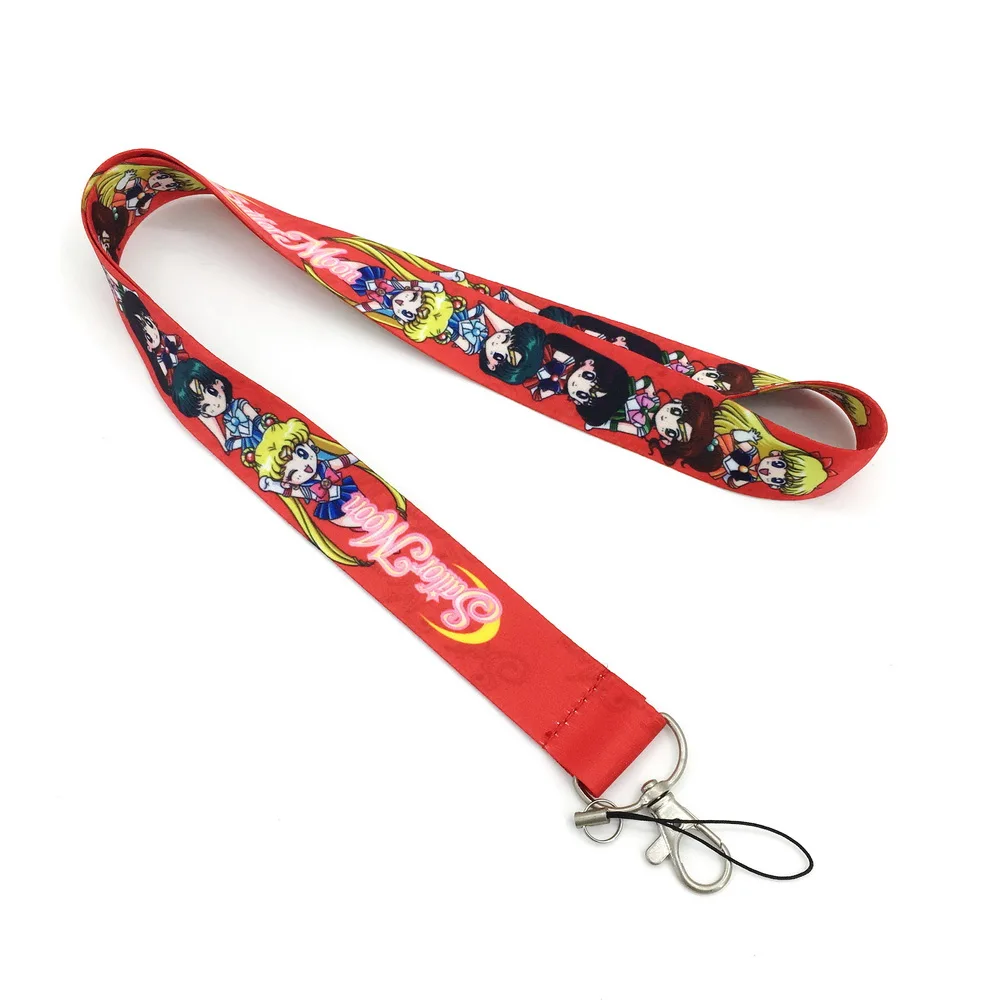 Сейлор Мун Ремешок ID карта Мобильный телефон шейный ремешок милый мягкий Glu