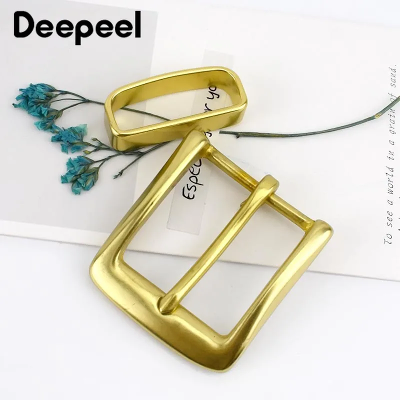 Deepeel 40 мм твердая латунная пряжка для ремня мужчин и женщин металлическая головка
