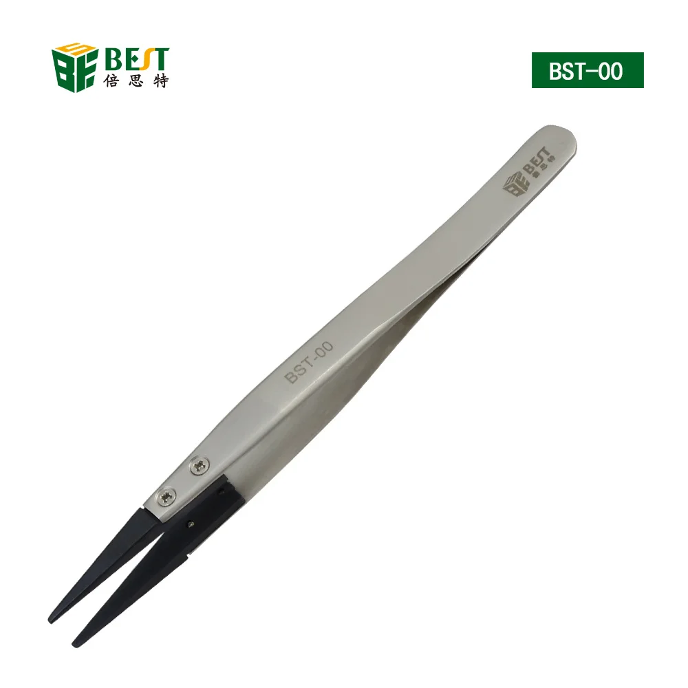 

BST-00 Anti-acid Tipped Plastic Tweezer Fine Pointed Tips with Heat Resistance