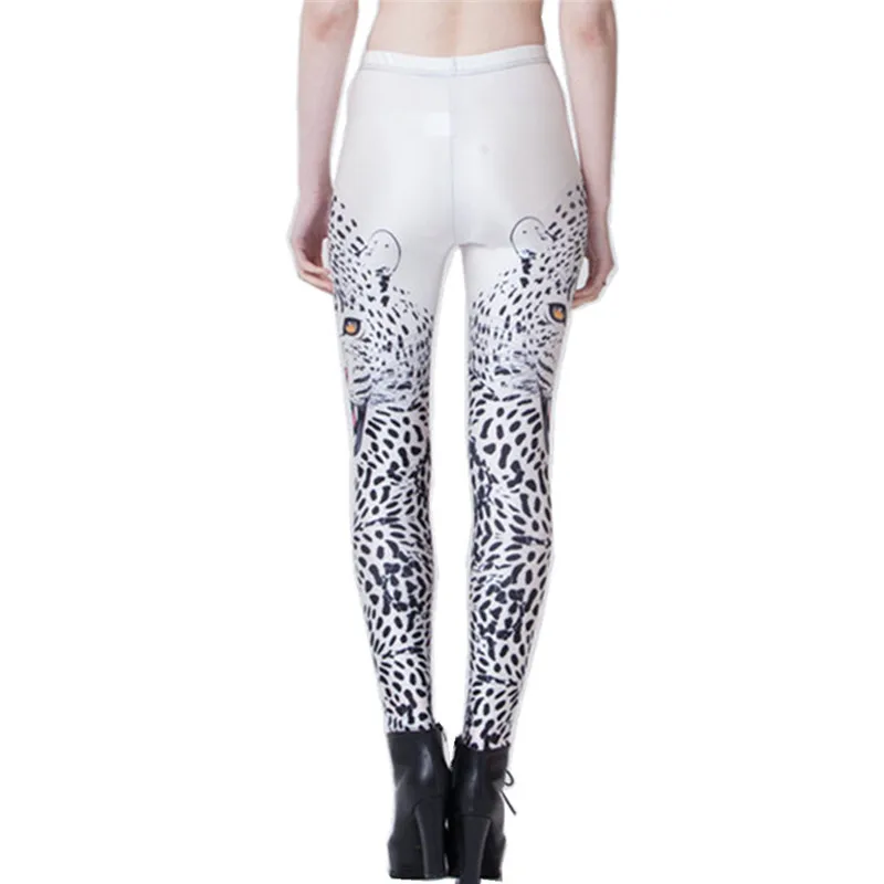 DOUBCHOW женские с эластичной резинкой на талии цифровой 3D Леггинсы принтом из