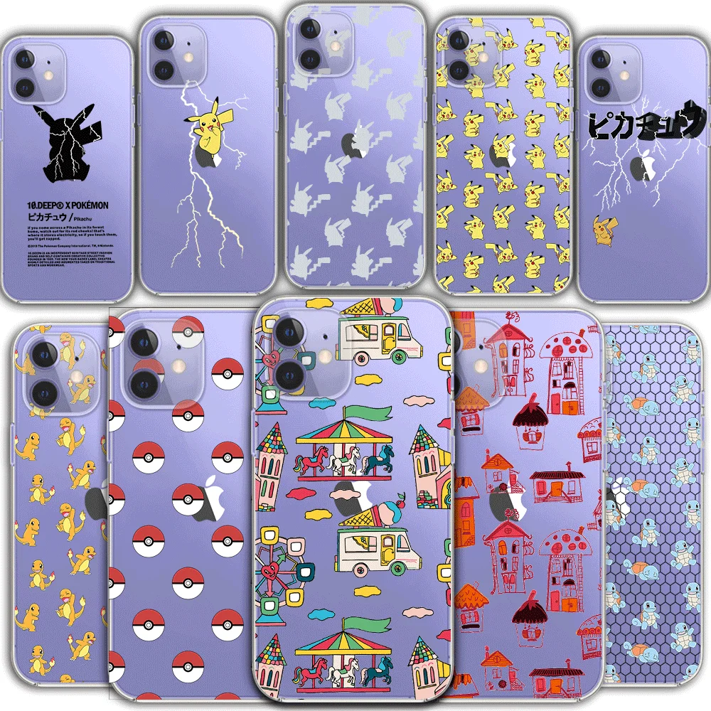 

Fashion luxury brand cute cartoon anime Transparent TPU phone case for iPhone 12 Mini 11 Pro XS MAX X XR 4 5 6 7 8 Plus SE 2020
