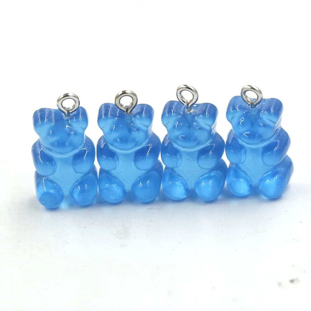 

Yamily 12pcs/ 11*22mm Cute Resin Gummy Bear Pendant Charms For Woman Girls Cartoon Jewelry Findings DIY