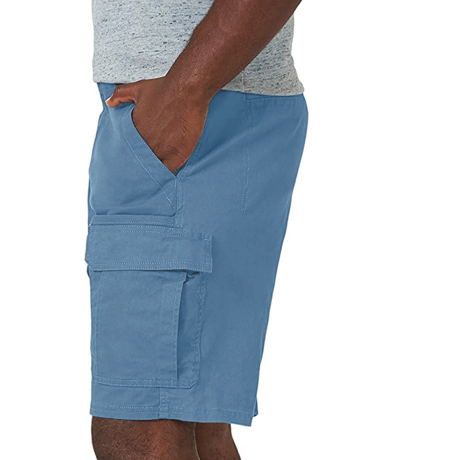 

Retro Denim Shorts Men Fashion Men's Pocket Zipper Resilience Leisure Time Tooling Short Pants Short Homme