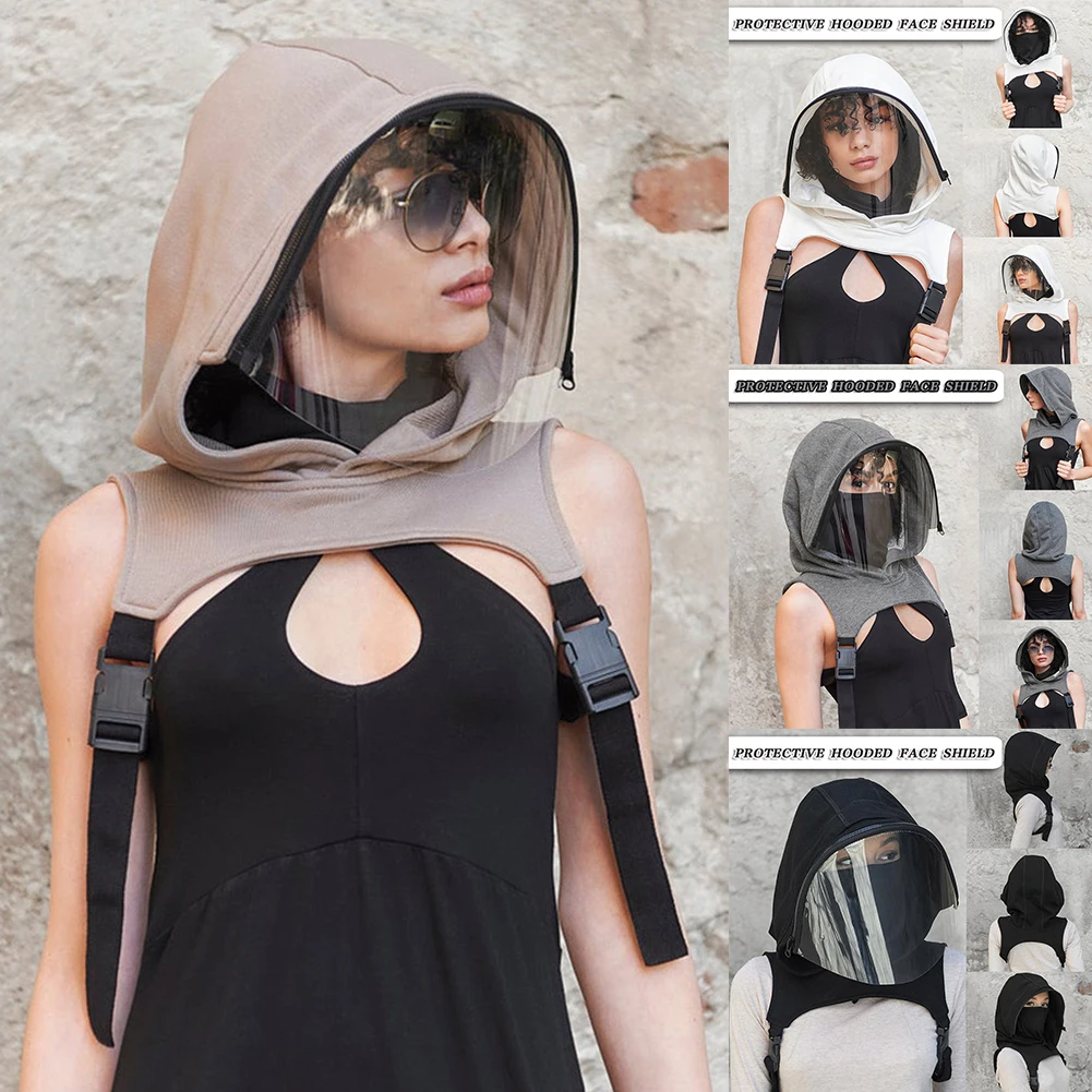 

Protective Hooded Face Shield Breathable Detachable Dustproof and Anti-droplets Hood SDFA88