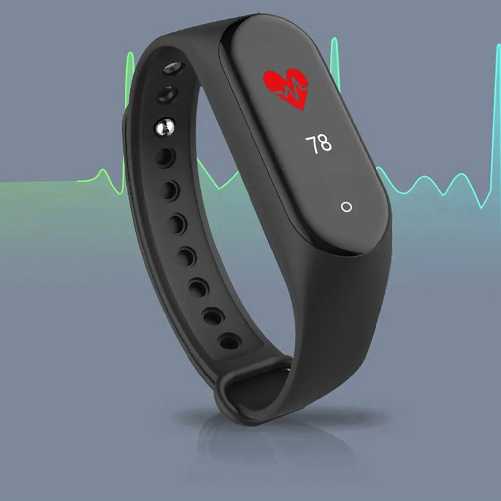 Водонепроницаемый шагомер умный Браслет M4 напоминание о сообщении мониторинг