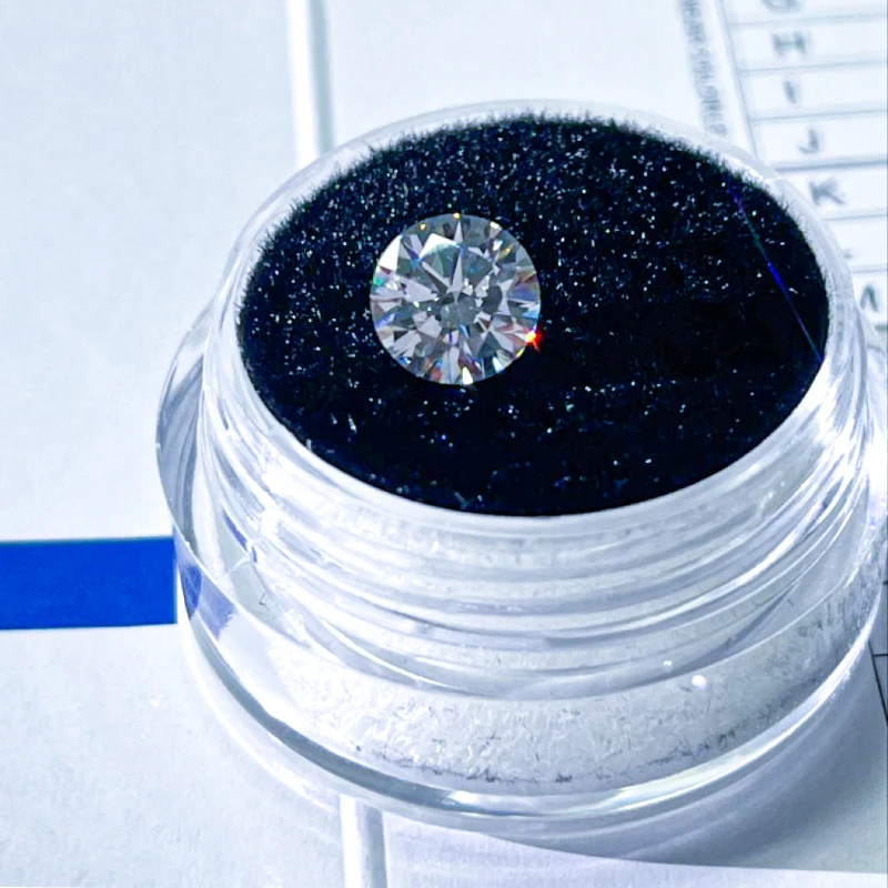 

Moissanite Diamond 1ct 6.5mm D Color VVS Round Brilliant Cut Moissanites Loose Gems Stones For Jewelry Ring Pendant Making