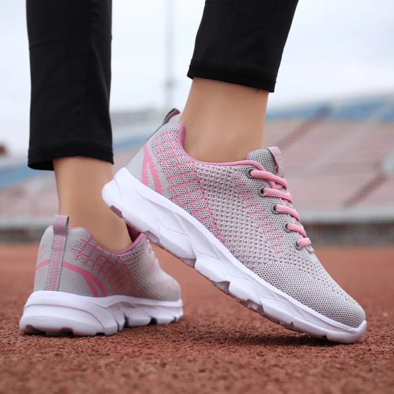 Running Shoes for Women Outdoor Fashion Womens Jogging Sport Shoes Fitness Sneakers Breathable Flying Knit Sneaker Female 35-42