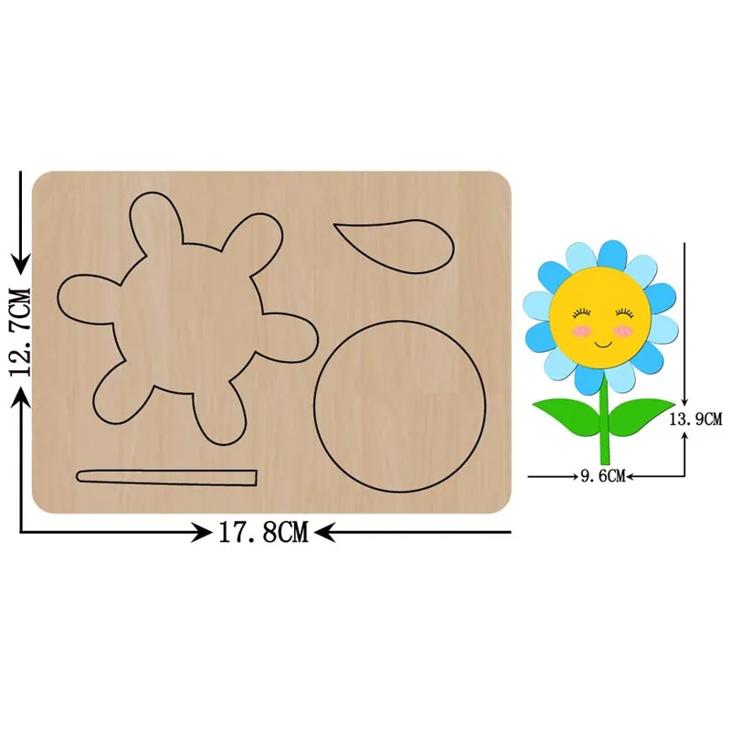 

Cute Sun Flower Cutting Wood Dies 2020 New Fake Flower Craft Wooden Die Suitable for Common Die Cutting Machines on the Marke