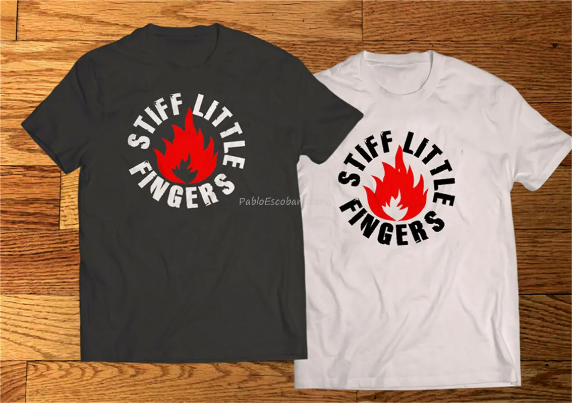 

New Stiff Little Fingers Punk Rock Men'S Black & White T Shirt Tee Shirt Newest Fashion Tee Shirt men summer tshirt