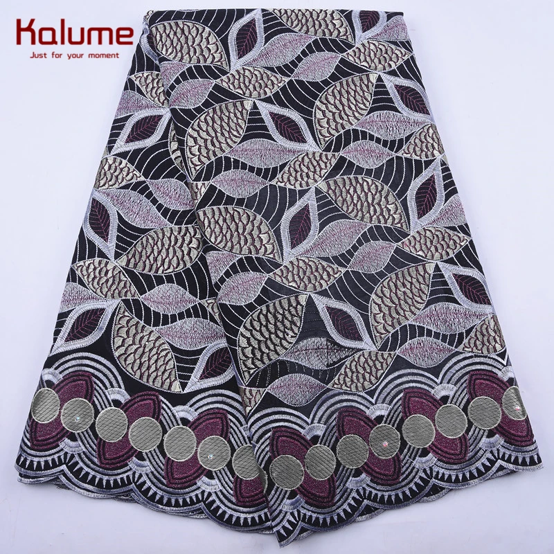 Калуме в африканском стиле Швейцарская хлопчатобумажная кружевная ткань с