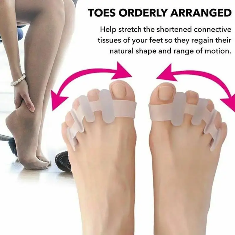 

Soft Silicone Hallux Valgus Corrector Foot Care Tool Gel Bunion Protector Toe Separators Straightener Spreader 1 Pair