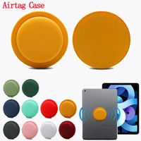newest airtags tracker silicone case anti lost protective sleeve back adhesive mount soft cover protector for apple airtags
