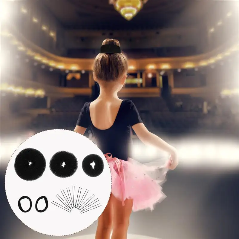 

2 Sets Portable Durable Hair Styling Set Hair Design Tool Kit Hair Donut Bun Maker