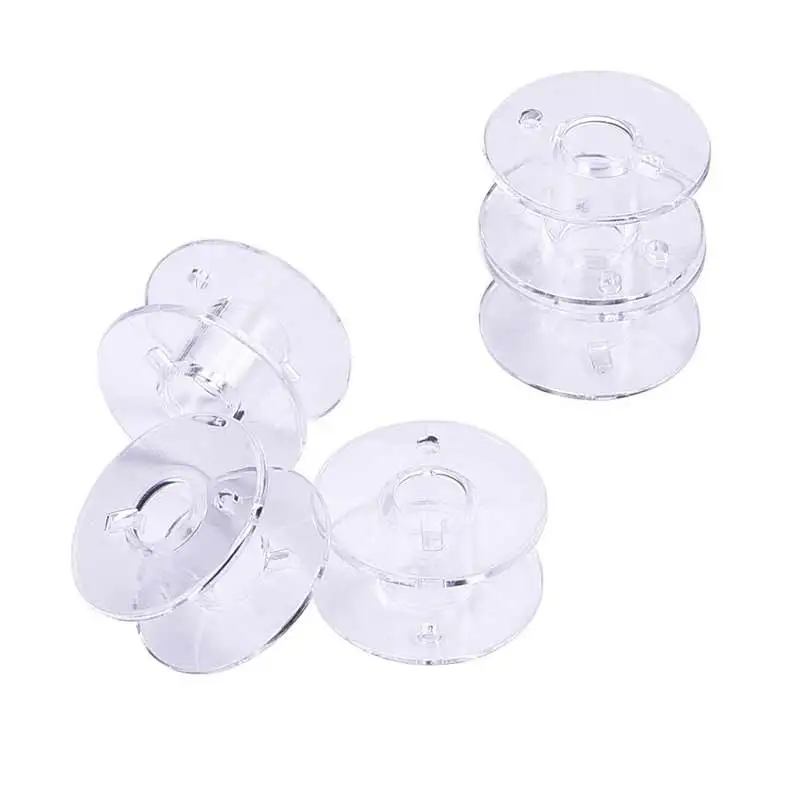 

25Pcs Empty Bobbins Sewing Machine Spools Clear Plastic with Case Storage Box for Brother Janome Singer Elna CFE