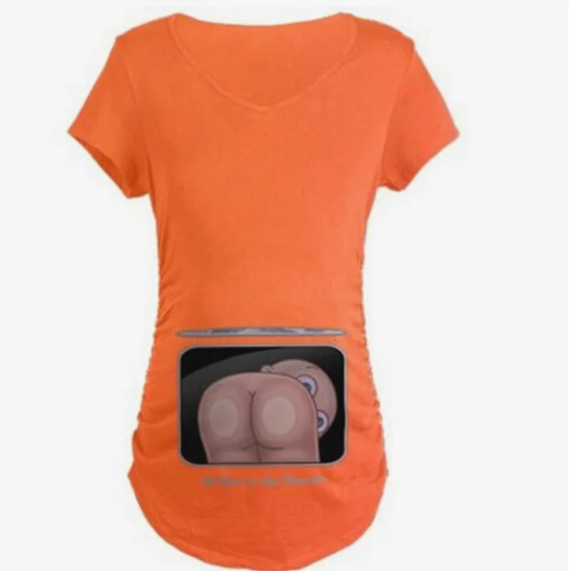 Одежда для беременных Топ летняя футболка топы рубашка Футболка