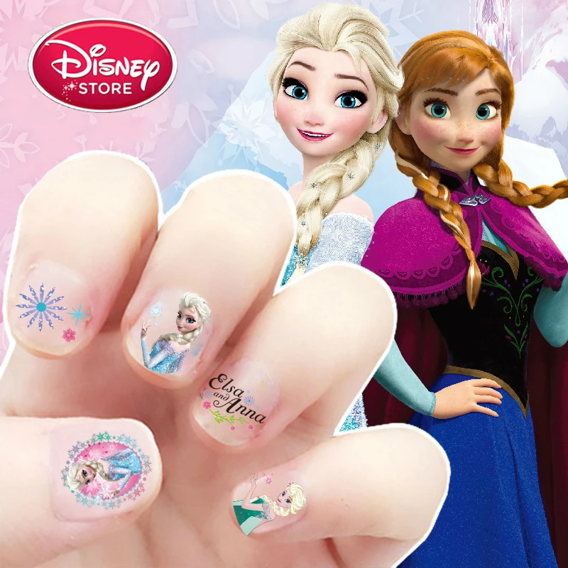 Disney Frozen Elsa Anna Makeup Toys Nail Sticker Disney Princess Sofia Snow White Mickey Minnie Kids Sticker for Girls Gift