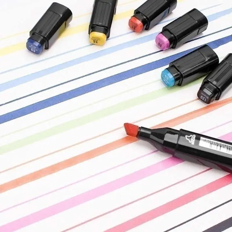 80 Цвет набор маркеров манга рисунок Маркеры Ручка на спиртовой основе эскиз