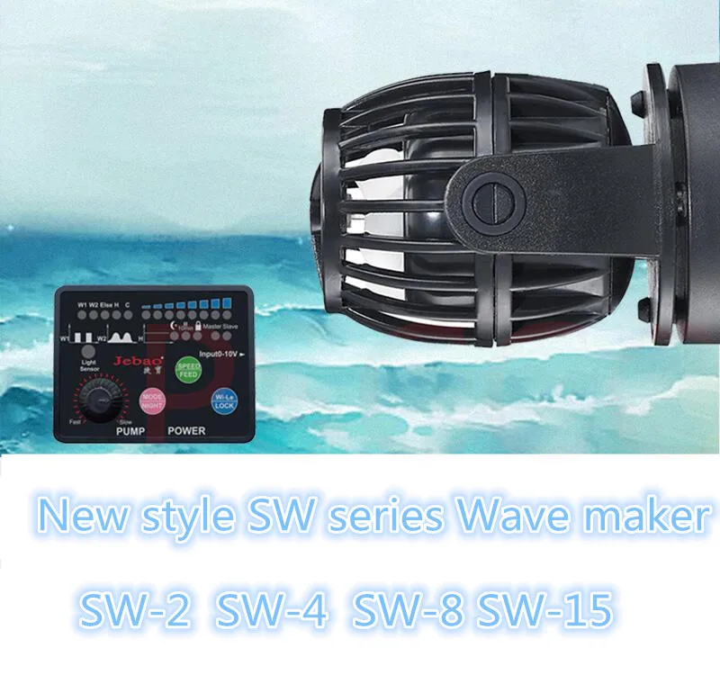 Jebao SW2 SW4 SW8 SW15 Wavemaker с умным контроллером насосом-крыльчаткой для морского рифа RW4