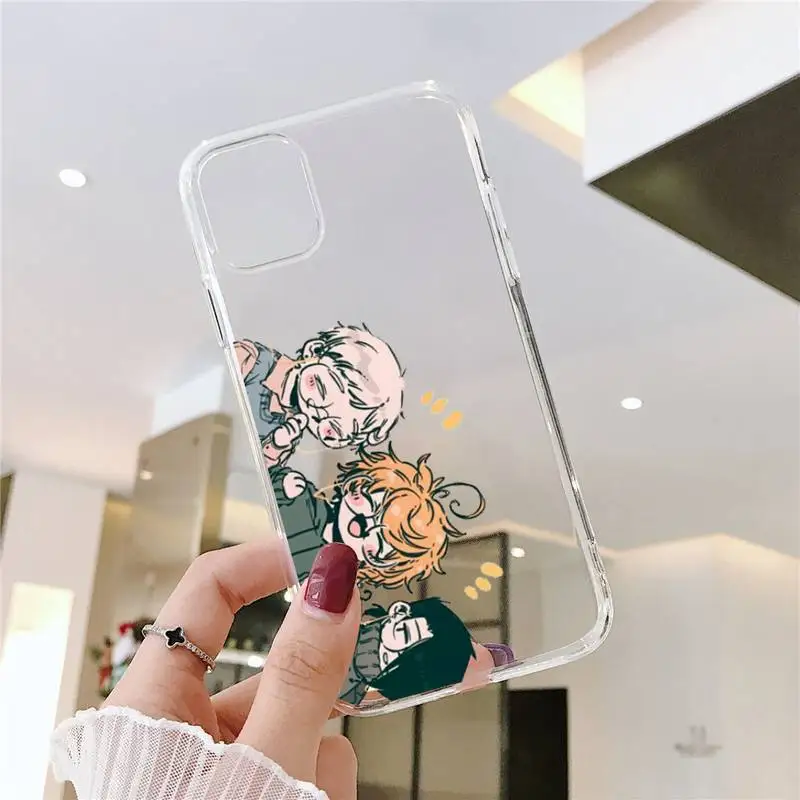 

The Promised Neverland Phone Case Transparent for iPhone Samsung xiaomi 11 12 6 7 8 9 20 Pro X Max XR Plus mobile bags