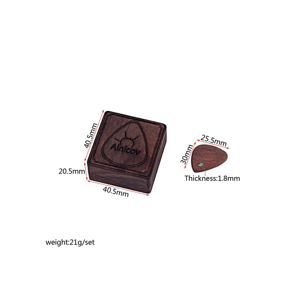 

Guitar Picks Rosewood Storage Box Electric Guitar Picks Container Display Box Guitarra Accessories Stringed Musical Instrument