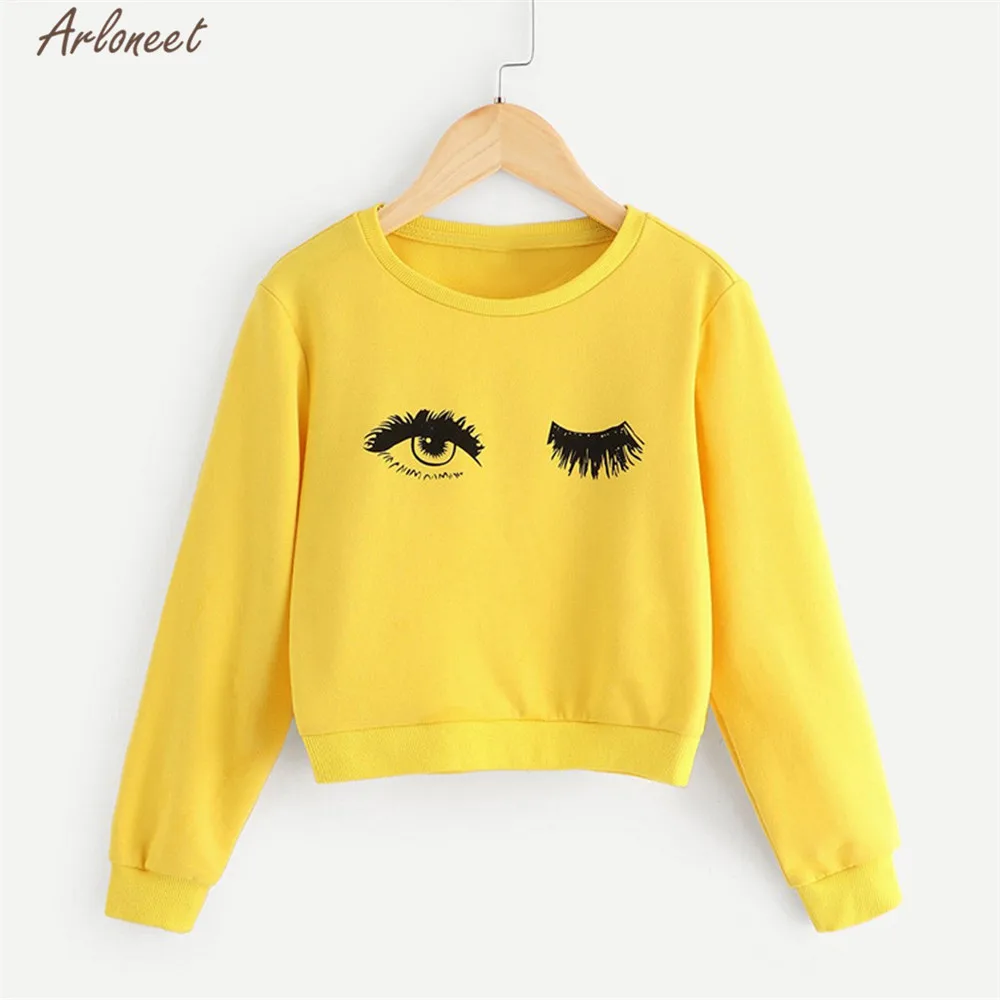 ARLONEET/Одежда для маленьких мальчиков и девочек Свитера с принтом глаз ресниц