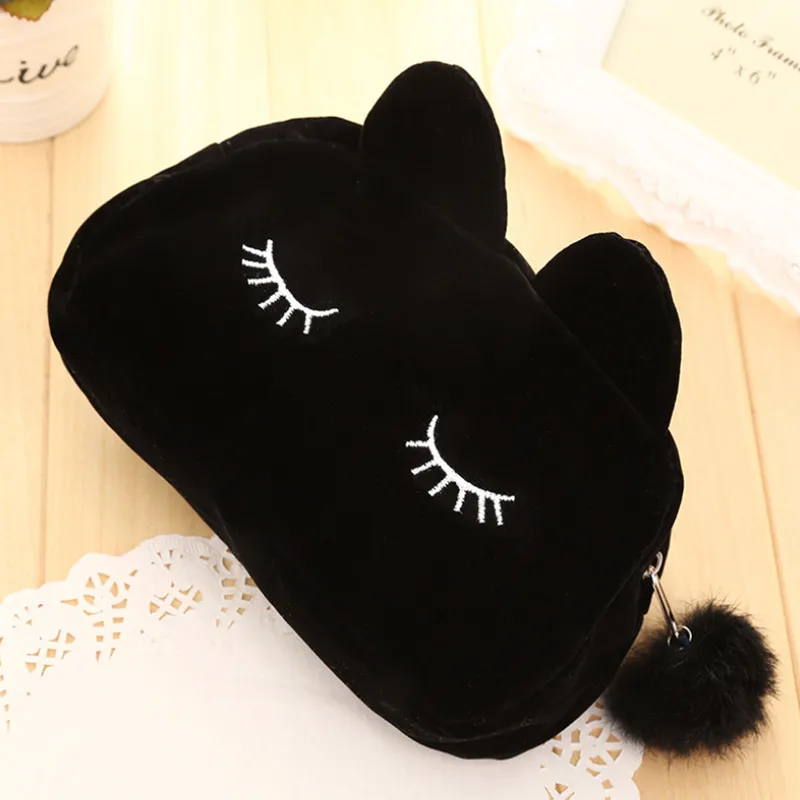 Мультфильм кавайный чехол для карандаша милый кот плюшевые большой карандашей