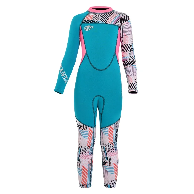 

2020 Kids Diving Suit 2.5MM Neoprene Wetsuit Panda pattern For Boys Girls Keep Warm One-piece Long Sleeves UV-proof Swimwear