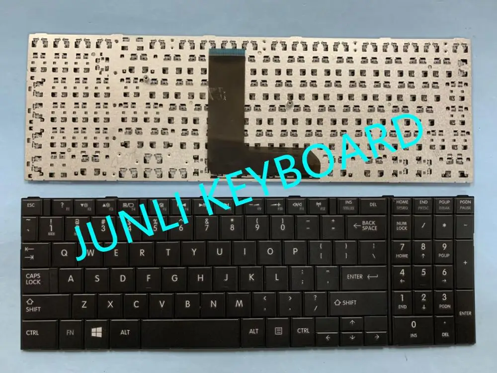 JUNLI клавиатура для Toshiba Satellite C50 B C55 C55T C55D C55DT US с 2 винтами без оловянной