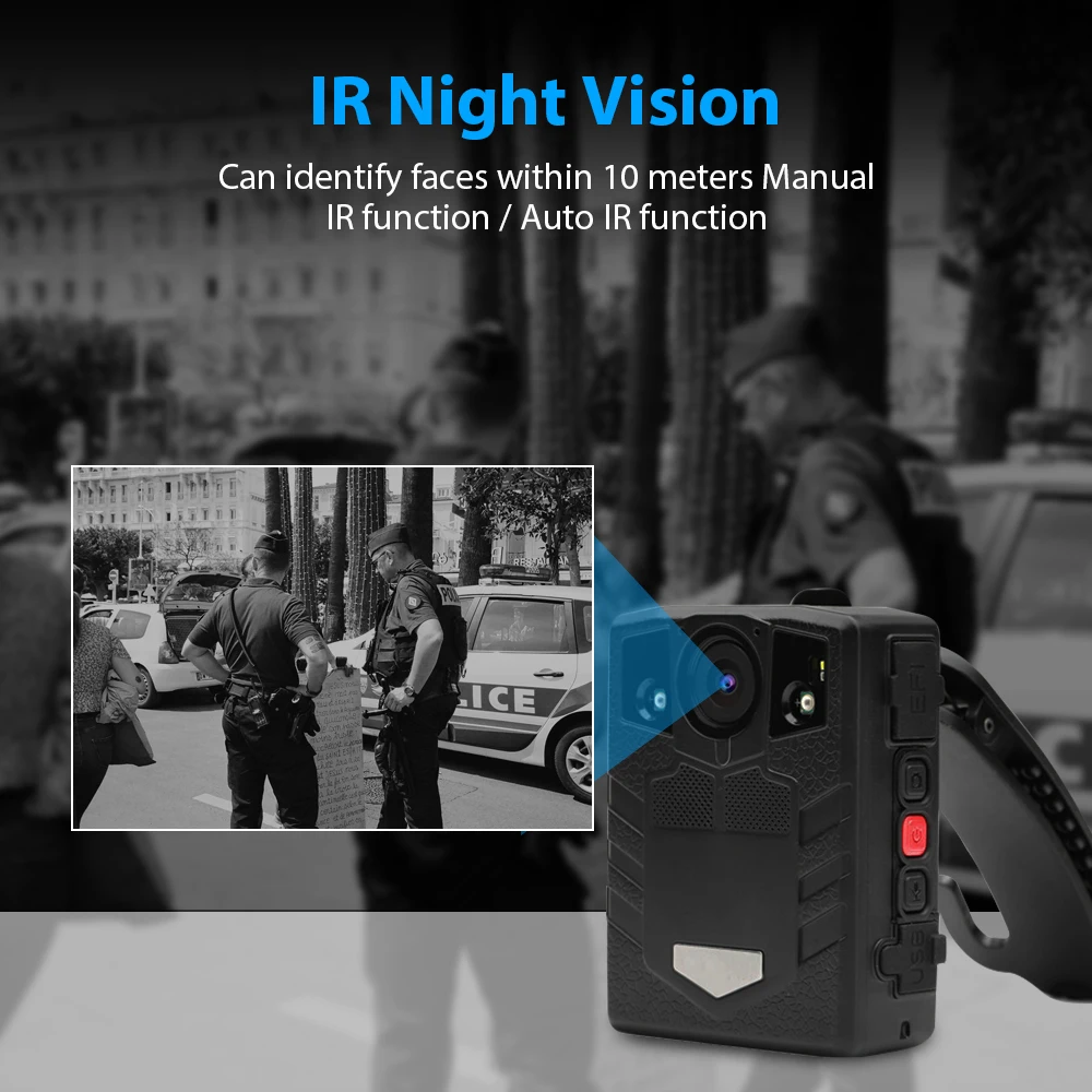 Body Worn Camera HD 1296P Security Video IR Night Built in 64GB 170 lens DVR Cam Wearable ipcam | Безопасность и защита