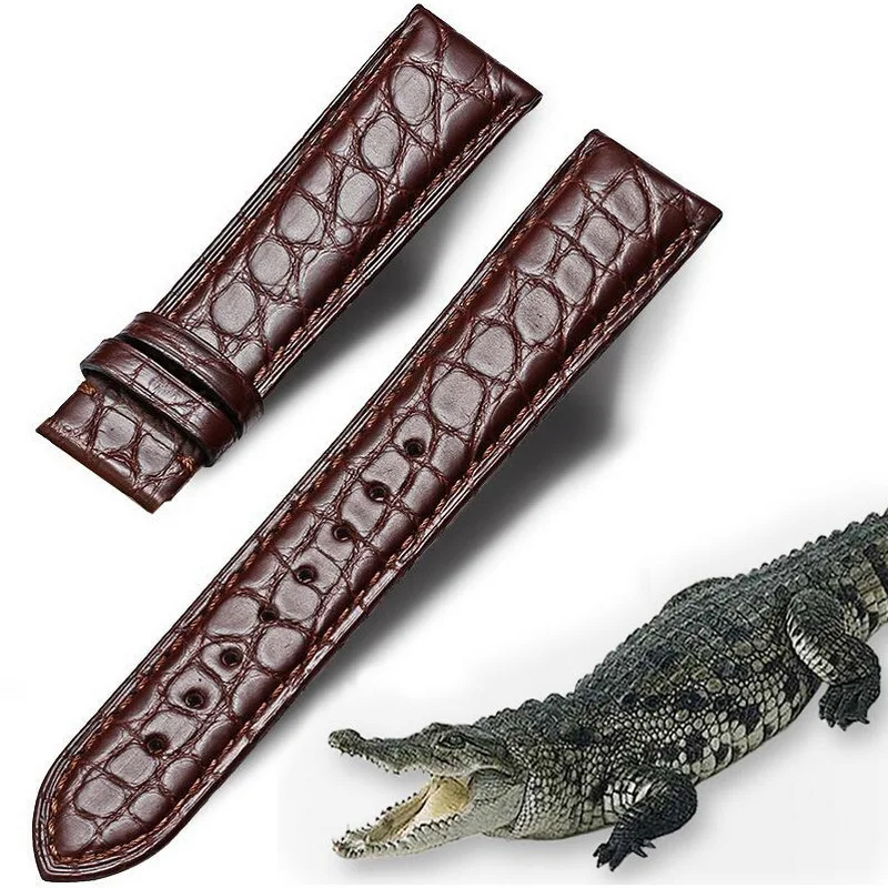 

Genuine Alligator Real American Crocodile Skin Watch Strap Leather Watch Band For Men Or Women 12mm 14mm 16mm 18mm 20mm 22mm