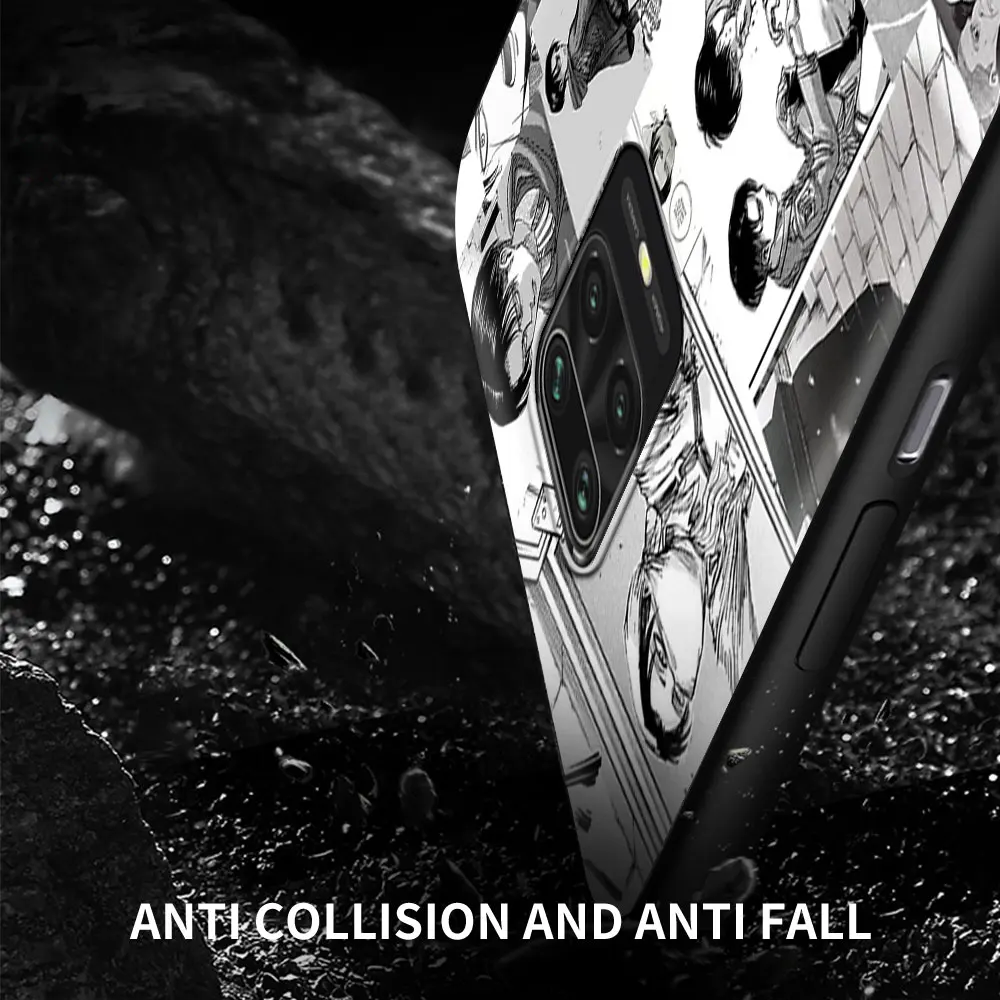 Anime Attack On Titan Silicone Phone Case For Xiaomi Redmi Note 9S 9 8 Pro 10 K40 9C 9A Note 8 8T 7 9T Back Cover Coque Fundas