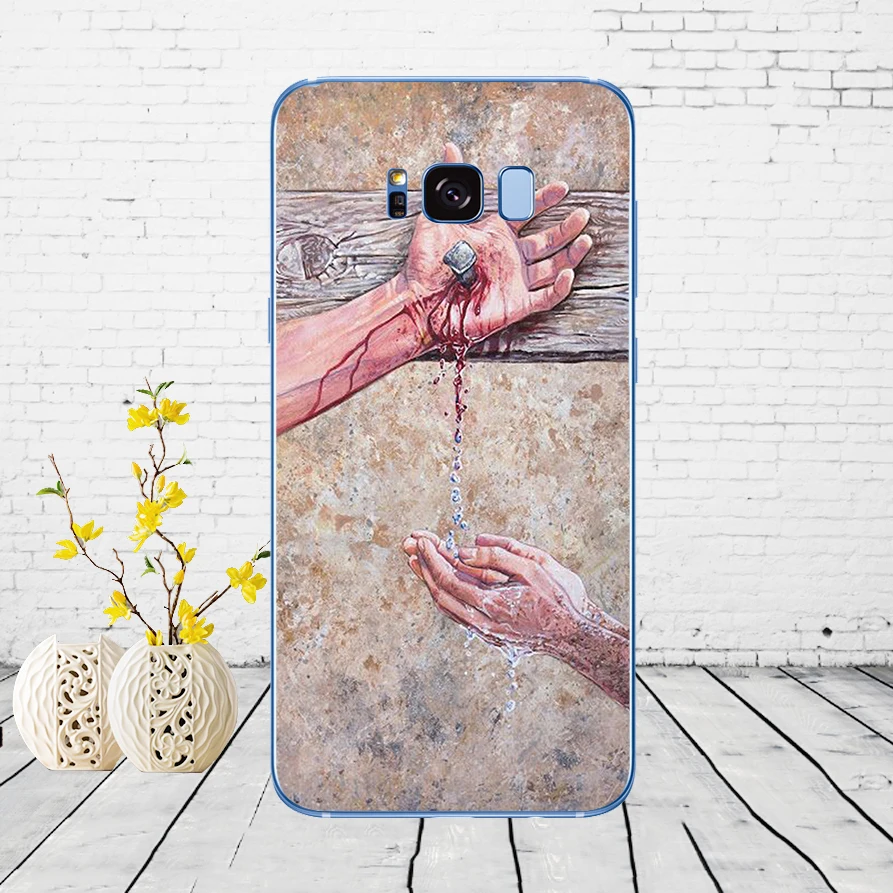 17DD Christian Jesus The Cross Soft Silicone Cover Case for Samsung Galaxy S6 S7 edge S8 S9 S10 plus A70 A50 case | Мобильные