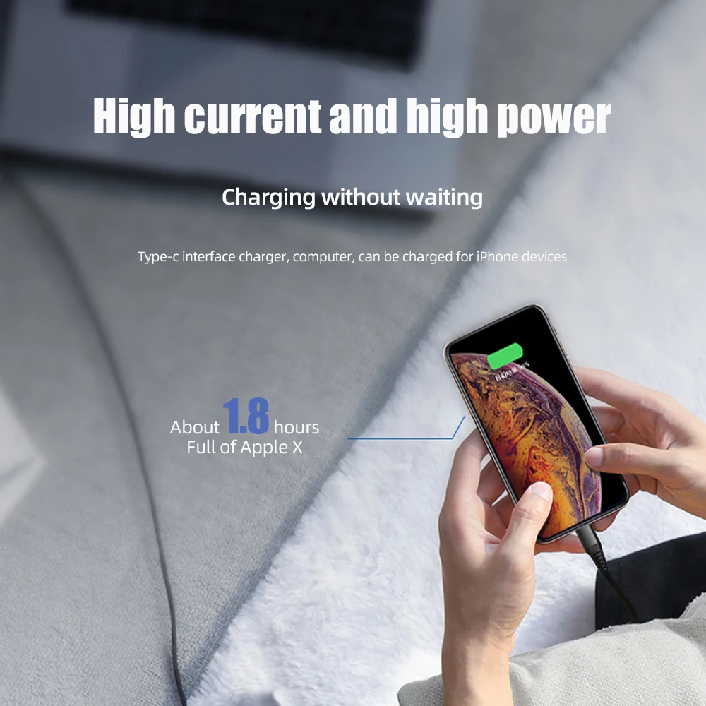 Кабель зарядный ihuigol с USB C на Lighting для iPhone 11 XS Pro Max 7 8 Plus iPad Pin Type c | Мобильные