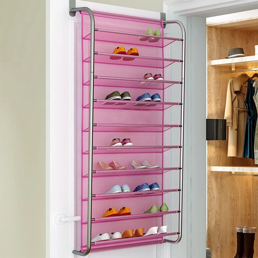 

Hanging Shoes Storage Rack Space-saving Door Hanging Wall Mounted 36 Pairs Shoes Shelf Organizer Rack Bag Storage Closet Holder
