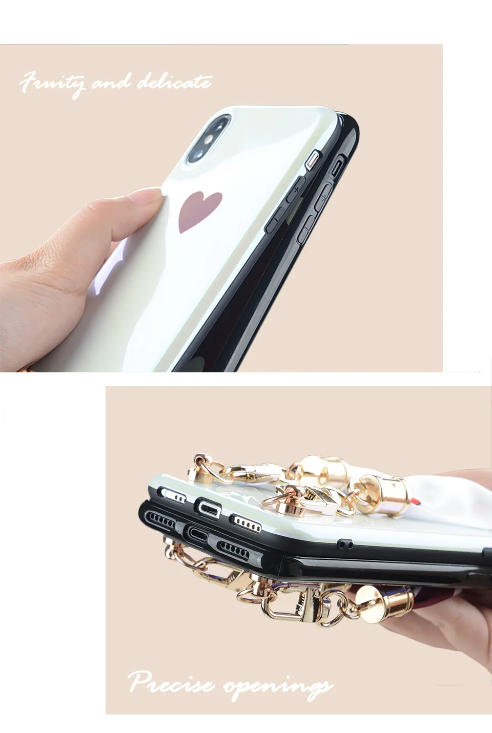 PZOZ Phone Case lanyard Strap For iPhone X XS MAX XR Shockproof Protection Case Anti-loss DIY Hang Wave Rope Fashion Neck Strap