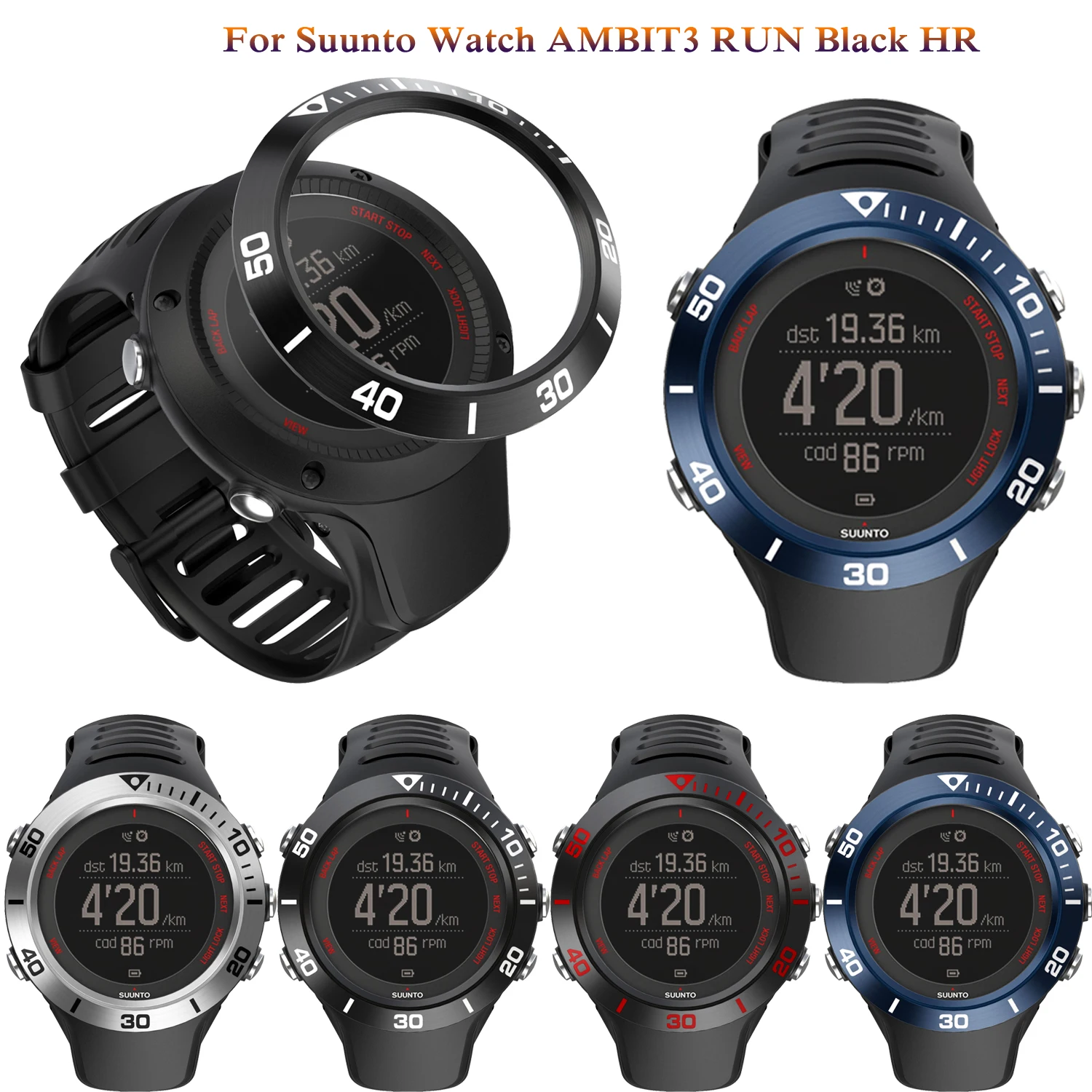 Для Suunto AMBIT 3 RUN Black HR новые часы кольцо клейкая крышка Анти царапины нержавеющая