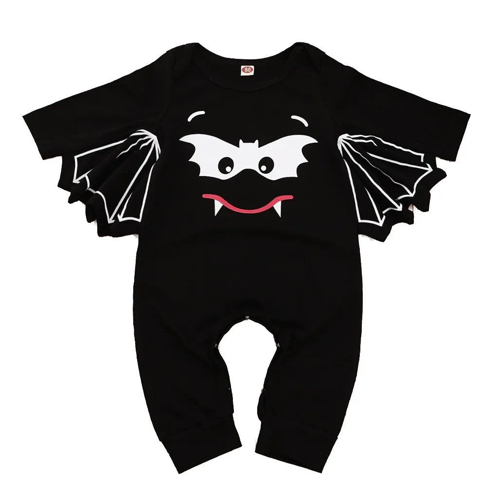 Одежда для маленьких мальчиков костюм на Хэллоуин девочек мультяшный принт